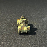 Painted 1/144 Scale WWII French Panhard 178 Armored Recon Vehicle Miniature Model with Commander Figure