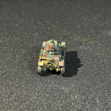 Painted 1/144 Scale WWII French R35 Light Tank Miniature Model with Crew Figure Summer 3-Color Camouflage For Tabletop Wargaming  Dioramas