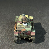 Painted 1/72 1/100 Scale WWII French R35 Light Tank Miniature Model with Crew Figure |Summer 3-Color Camouflage For Tabletop Wargaming  Dioramas