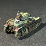 Painted 1/72 1/100 Scale WWII French R35 Light Tank Miniature Model with Crew Figure |Summer 3-Color Camouflage For Tabletop Wargaming  Dioramas