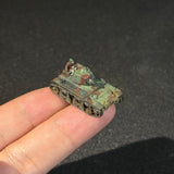 Painted 1/144 Scale WWII French R35 Light Tank Miniature Model with Crew Figure Summer 3-Color Camouflage For Tabletop Wargaming  Dioramas