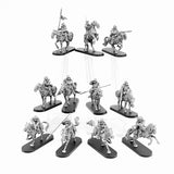 28mm Scale Guard Cavalry Model Kit Miniature War Tabletop Gaming Unpainted Soldier Figures Resin Kit