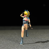 1/35 Scale Miniature Figure Anime Girl Kate Resin Model for Tank Vehicle Diorama Scene, Hand Painted Collectible Military Sand Table Accessory Accessory