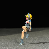 1/35 Scale Miniature Figure Anime Girl Kate Resin Model for Tank Vehicle Diorama Scene, Hand Painted Collectible Military Sand Table Accessory Accessory