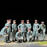 Collectible 1/72 1/48 Scale WWI German Red Baron and Pilot Group Photo 11 Figures Hand-Painted Finished Military Miniature Model