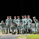 Collectible 1/72 1/48 Scale WWI German Red Baron and Pilot Group Photo 11 Figures Hand-Painted Finished Military Miniature Model