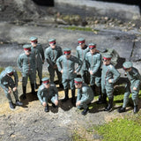 Collectible 1/72 1/48 Scale WWI German Red Baron and Pilot Group Photo 11 Figures Hand-Painted Finished Military Miniature Model