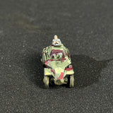 1/144 Scale WWII Hungarian 39M Csaba Light Armored Reconnaissance Vehicle Miniature Model Camouflage Weathering with Commander Figure
