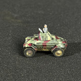 1/144 Scale WWII Hungarian 39M Csaba Light Armored Reconnaissance Vehicle Miniature Model Camouflage Weathering with Commander Figure