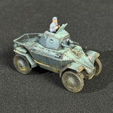 1/72 1/100 Scale Hungarian 39M Csaba Light Armored Reconnaissance Vehicle Model Kit - Pre-Painted & Weathered Miniature with Commander Figure Diorama