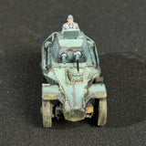 1/72 1/100 Scale Hungarian 39M Csaba Light Armored Reconnaissance Vehicle Model Kit - Pre-Painted & Weathered Miniature with Commander Figure Diorama