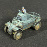 1/72 1/100 Scale Hungarian 39M Csaba Light Armored Reconnaissance Vehicle Model Kit - Pre-Painted & Weathered Miniature with Commander Figure Diorama