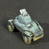 1/72 1/100 Scale Hungarian 39M Csaba Light Armored Reconnaissance Vehicle Model Kit - Pre-Painted & Weathered Miniature with Commander Figure Diorama