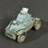 1/72 1/100 Scale Hungarian 39M Csaba Light Armored Reconnaissance Vehicle Model Kit - Pre-Painted & Weathered Miniature with Commander Figure Diorama