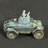 1/72 1/100 Scale Hungarian 39M Csaba Light Armored Reconnaissance Vehicle Model Kit - Pre-Painted & Weathered Miniature with Commander Figure Diorama