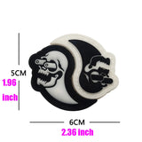 Creative Tai Chi Skull Ghost Patch PVC Luminous Badge Fashionable Cool Armband DIY Clothing Decoration Accessories Cosplay Props