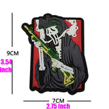 Personalized Skull Tactical Patches Creative PVC Patch Cool Armband Decoration DIY Clothing Decor Applique Exquisite Gifts