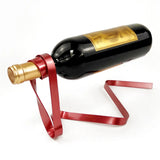 Luxury Metal Ribbon Wine Rack Creative Modern Floating Wine Bottle Holder Fashion Wine Stand Fashion Art Home Decor Idea Gifts