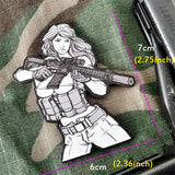 Manga Style Tactical Patch Cool Girls Personality Patches Badge Appliques Fashionable DIY Clothing Decoration Ideas Gifts