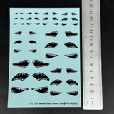 1/72 1/35 Scale War Thunder Shark Water Decals  for Military Model Tanks Fighter Jets and sand Table Accessories