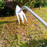 Stainless Steel Weeding Rake Handheld Weed Removal Hoe Vegetable Planting Soil Loosening Artifact Agricultural Garden Tools