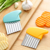 French Fries Potato Cutter Vegetable Fruit Corrugated Wavy Knife Carrot Onion Stainless Steel Cutter Kitchen Gadget Accessories