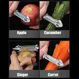 Multifunctional Zinc Alloy Peeler Vegetable Peeler Fruit Peeler Ergonomic Design Rust Resistant Kitchen Tool