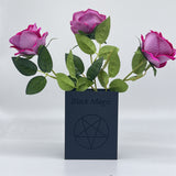 Creative Black Magic Book Vase Plastic Fashion Flower Arrangement Container Art Aesthetics Home Decor Ornament Exquisite Gifts