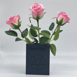 Creative Black Magic Book Vase Plastic Fashion Flower Arrangement Container Art Aesthetics Home Decor Ornament Exquisite Gifts