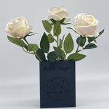 Creative Black Magic Book Vase Plastic Fashion Flower Arrangement Container Art Aesthetics Home Decor Ornament Exquisite Gifts