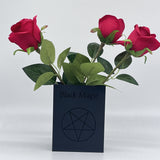 Creative Black Magic Book Vase Plastic Fashion Flower Arrangement Container Art Aesthetics Home Decor Ornament Exquisite Gifts