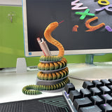 Creative Cobra Pen Holder Novel Makeup Brush Storage Box Practical Home Office Organizer Art Personality Home Decor Ornament