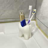 Creative Teeth Toothbrush Storage Cup White Plastic Simple Toothbrush Holder Fashion Bathroom Organizer Aesthetics Home Decoration