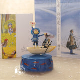Romantic Rotating Music Box Puppy Boating Musical Boxes Meet Love Clockwork Round Base Desktop Decoration Gift for Girlfriend