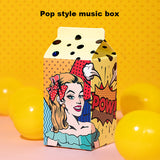 Retro Pop Music Box Milk Case Style Beatles Song New Creative Trend Musical Boxes Exquisite Home Decorations Surprise Gifts