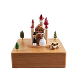 Large Wedding Castle Clockwork Music Box Music Bell Wooden Music Box Craft Items Home Decoration  Valentine's Day Gifts