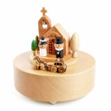 Wedding Church Clockwork Music Box Wooden Music Box Modern Craft Items Home Decoration Holiday Gifts Wedding Gifts