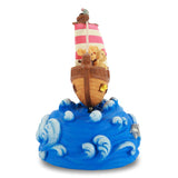 Creative Bear Nautical Music Box Clockwork Musical Boxes Rocking Cute Cartoon Decorations Gifts for Kids Girlfriends