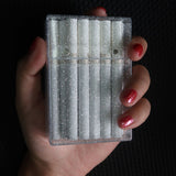 New Rainbow Female Ultra-Thin Can hold 20 Cigarette Case Colored Sparkling Smoking Accessories Best Christmas Gift for friend