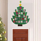 85*95cm Our Warm Plaid Felt Christmas Tree Advent Calendar New Year Countdown Pendant Gift Party Decoration Accessories For Home