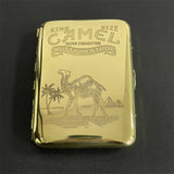 Holding 16pcs Classic Vintage Copper Camel Cigarette Case Portable Tobacco Case Cigarette Storage Smoking Boxes With Box