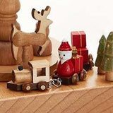 Snowflake Christmas Train Clockwork Music Box Music Bell Wooden Music Box Craft Items Home Decoration Christmas Gifts