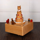 Birthday Cake Clockwork Music Box Music Bell Wooden Music Box Craft Items Home Decoration Holiday Gifts Birthday Gifts