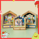 Retro Circus Clown Music Box Clockwork Rocking Musical Boxes Creative Desktop Decoration Surprise Gifts for Kids Girlfriends