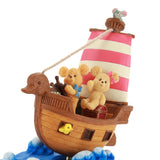 Creative Bear Nautical Music Box Clockwork Musical Boxes Rocking Cute Cartoon Decorations Gifts for Kids Girlfriends