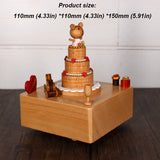 Birthday Cake Clockwork Music Box Music Bell Wooden Music Box Craft Items Home Decoration Holiday Gifts Birthday Gifts