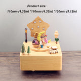 Star-picking Night Clockwork Music Box Music Bell Wooden Music Box Craft Items Home Decoration Gifts for Couples Holiday Gifts