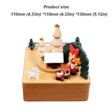 Christmas Snow House Clockwork Music Box Music Bell Wooden Music Box Craft Items Home Decoration Holiday Gifts Christmas Gifts