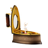 Retro Nostalgic Iron Music Box Creative Flash Ballerina Girl Music Box Clockwork Chinese Style Home Decoration Gifts