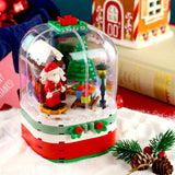Christmas Snowman Music Box DIY Puzzle Assembly Musical Boxes Xmas Tree with Lights Girl Toys Gifts for Kids Lover
